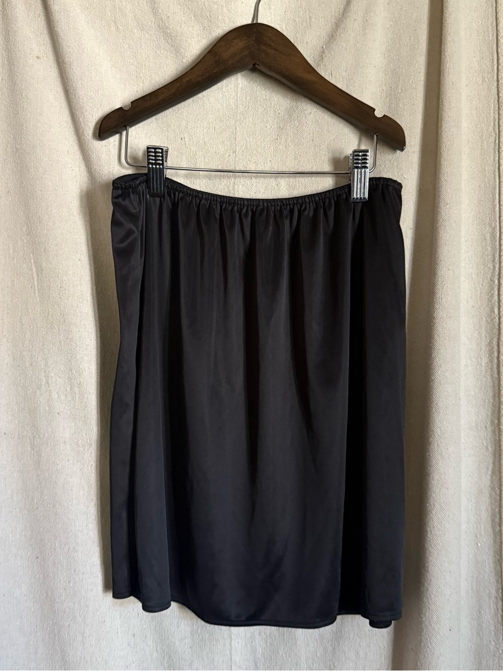 Lovely Black Mini Slip Skirt